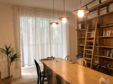 画像をギャラリービューアに読み込む, 【オーダー可】White Linen Tulle Curtain ホワイトリネンレースカーテン