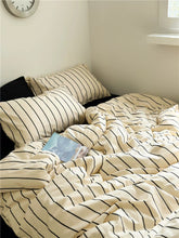 画像をギャラリービューアに読み込む, Nordic Black Stripe Bedding Set ブラックストライプ寝具カバーセット
