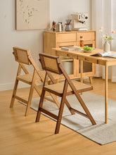 Load image into Gallery viewer, Rattan Folding Chair ラタン折りたたみチェア