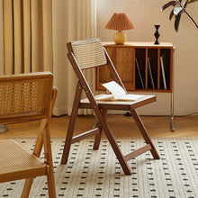Load image into Gallery viewer, Rattan Folding Chair ラタン折りたたみチェア