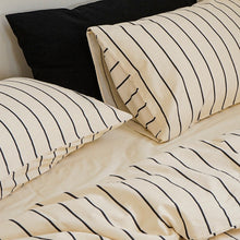 画像をギャラリービューアに読み込む, Nordic Black Stripe Bedding Set ブラックストライプ寝具カバーセット