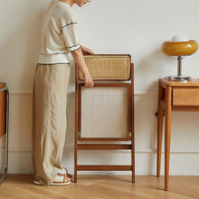 Load image into Gallery viewer, Rattan Folding Chair ラタン折りたたみチェア