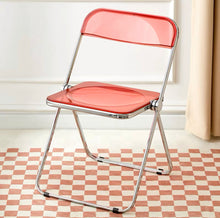 Load image into Gallery viewer, Transparent Acrylic Folding Chair アクリル折りたたみチェア(多色展開)