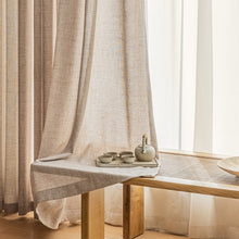 画像をギャラリービューアに読み込む, 【オーダー可】Cross Pattern Linen Curtain クロスパターンリネンカーテン(四色展開)