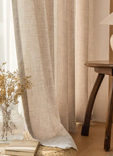 画像をギャラリービューアに読み込む, 【オーダー可】Cross Pattern Linen Curtain クロスパターンリネンカーテン(四色展開)