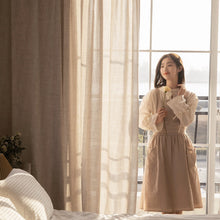 画像をギャラリービューアに読み込む, 【オーダー可】Cross Pattern Linen Curtain クロスパターンリネンカーテン(四色展開)