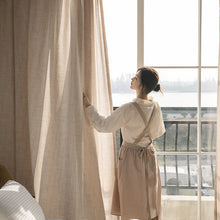 画像をギャラリービューアに読み込む, 【オーダー可】Cross Pattern Linen Curtain クロスパターンリネンカーテン(四色展開)