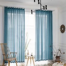 画像をギャラリービューアに読み込む, 【オーダー可】Cross Pattern Linen Curtain クロスパターンリネンカーテン(四色展開)