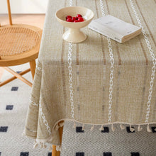 画像をギャラリービューアに読み込む, Cotton Linen Embroidered Tablecloth 綿麻刺繍テーブルクロス