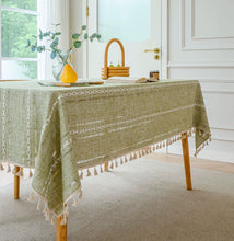 画像をギャラリービューアに読み込む, Cotton Linen Embroidered Tablecloth 綿麻刺繍テーブルクロス