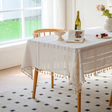 画像をギャラリービューアに読み込む, Cotton Linen Embroidered Tablecloth 綿麻刺繍テーブルクロス