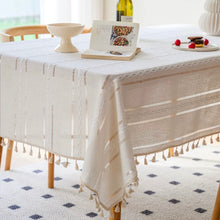 画像をギャラリービューアに読み込む, Cotton Linen Embroidered Tablecloth 綿麻刺繍テーブルクロス