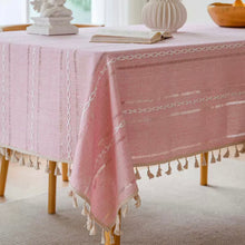 画像をギャラリービューアに読み込む, Cotton Linen Embroidered Tablecloth 綿麻刺繍テーブルクロス