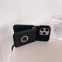 Load image into Gallery viewer, Ring Holder Card Wallet iPhone case リングホルダーポケット付きiPhoneケース五色