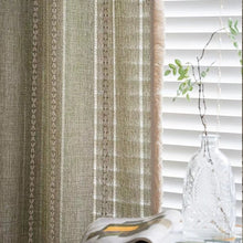 画像をギャラリービューアに読み込む, 【オーダー可】Retro Linen Embroidered Curtain レトロ綿麻刺繍カーテン