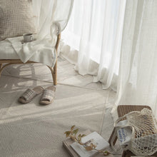 画像をギャラリービューアに読み込む, 【オーダー可】Off-white Linen Sheer Curtain オフホワイトシアーカーテン