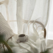 画像をギャラリービューアに読み込む, 【オーダー可】Off-white Linen Sheer Curtain オフホワイトシアーカーテン