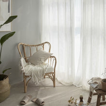 画像をギャラリービューアに読み込む, 【オーダー可】Off-white Linen Sheer Curtain オフホワイトシアーカーテン