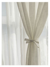 画像をギャラリービューアに読み込む, 【オーダー可】Off-white Linen Sheer Curtain オフホワイトシアーカーテン
