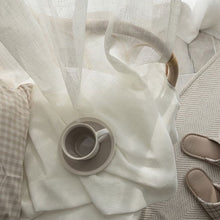 画像をギャラリービューアに読み込む, 【オーダー可】Off-white Linen Sheer Curtain オフホワイトシアーカーテン