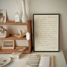 Load image into Gallery viewer, English Manuscript Hanging Painting 英詩の手書きの壁掛けアート