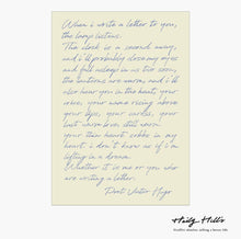 Load image into Gallery viewer, English Manuscript Hanging Painting 英詩の手書きの壁掛けアート