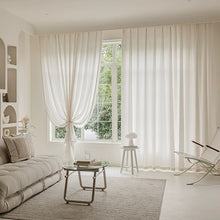 画像をギャラリービューアに読み込む, 【オーダー可】Ivory Flowing Cloud Sheer Curtain 流雲レースカーテン