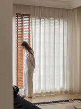 画像をギャラリービューアに読み込む, 【オーダー可】Ivory Flowing Cloud Sheer Curtain 流雲レースカーテン