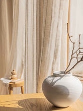 画像をギャラリービューアに読み込む, 【オーダー可】Natural Stripe Linen Curtain ストライプリネンシアーカーテン