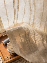 画像をギャラリービューアに読み込む, 【オーダー可】Natural Stripe Linen Curtain ストライプリネンシアーカーテン