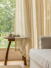 画像をギャラリービューアに読み込む, 【オーダー可】Natural Stripe Linen Curtain ストライプリネンシアーカーテン