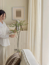 画像をギャラリービューアに読み込む, 【オーダー可】Natural Stripe Linen Curtain ストライプリネンシアーカーテン