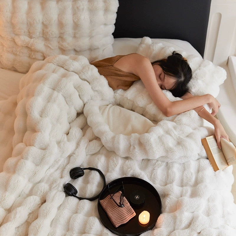 六畳の憩 Marshmallow Fur Thick Blanket マシュマロファー