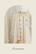 画像をギャラリービューアに読み込む, 【オーダー可】French White Pom-pom Lace Curtain フレンチポンポンレースカーテン