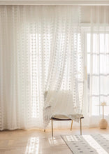 画像をギャラリービューアに読み込む, 【オーダー可】French White Pom-pom Lace Curtain フレンチポンポンレースカーテン