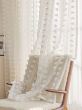 画像をギャラリービューアに読み込む, 【オーダー可】French White Pom-pom Lace Curtain フレンチポンポンレースカーテン