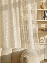 画像をギャラリービューアに読み込む, 【オーダー可】French White Pom-pom Lace Curtain フレンチポンポンレースカーテン