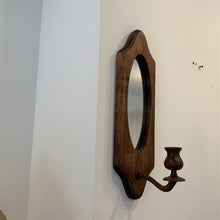 Load image into Gallery viewer, Retro Wooden Candle Holder Mirror レトロキャンドルホルダー壁掛け鏡