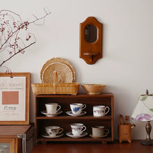 Load image into Gallery viewer, Retro Wooden Candle Holder Mirror レトロキャンドルホルダー壁掛け鏡