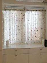 画像をギャラリービューアに読み込む, 【オーダー可】Black Camellia Lace Curtain ブラック椿レースカーテン