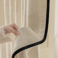 画像をギャラリービューアに読み込む, 【オーダー可】Chenille Black Edged Shading Curtain シェニール織黒縁遮光カーテン