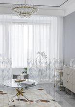 画像をギャラリービューアに読み込む, 【オーダー可】Nordic Embroidered Geometric Tulle Curtain 幾何刺繍カーテン(2色展開)