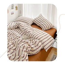 画像をギャラリービューアに読み込む, 5color Stripe Bedlinen Set ストライプ寝具カバーセット