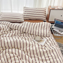 画像をギャラリービューアに読み込む, 5color Stripe Bedlinen Set ストライプ寝具カバーセット