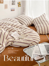 画像をギャラリービューアに読み込む, 5color Stripe Bedlinen Set ストライプ寝具カバーセット