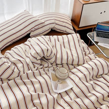 画像をギャラリービューアに読み込む, 5color Stripe Bedlinen Set ストライプ寝具カバーセット