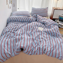 画像をギャラリービューアに読み込む, 5color Stripe Bedlinen Set ストライプ寝具カバーセット