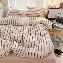 画像をギャラリービューアに読み込む, 5color Stripe Bedlinen Set ストライプ寝具カバーセット
