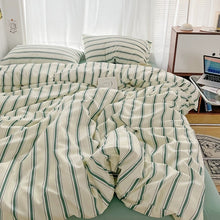 画像をギャラリービューアに読み込む, 5color Stripe Bedlinen Set ストライプ寝具カバーセット