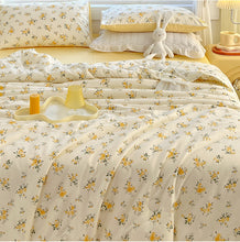 画像をギャラリービューアに読み込む, Yellow Flower Quilt Set イエローフラワーキルトセット